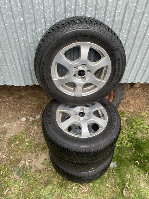 Koła od Audi 15 rozstaw 5x112 z nowymi oponami M+S