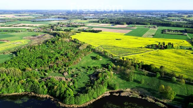 Duża działka z WZ oraz linią brzegową jeziora