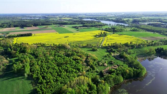 Duża działka z WZ oraz linią brzegową jeziora