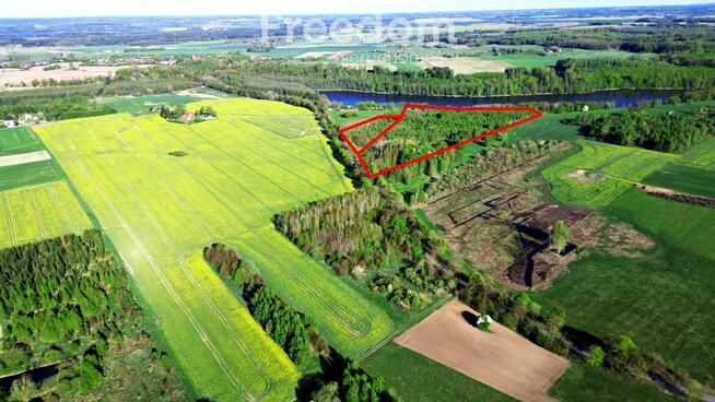 Duża działka z WZ oraz linią brzegową jeziora