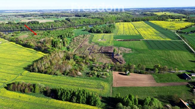 Duża działka z WZ oraz linią brzegową jeziora