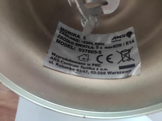 Lampa sufitowa złota żyrandol klasyczny