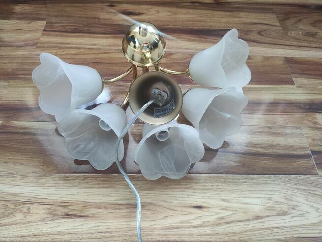 Lampa sufitowa złota żyrandol klasyczny