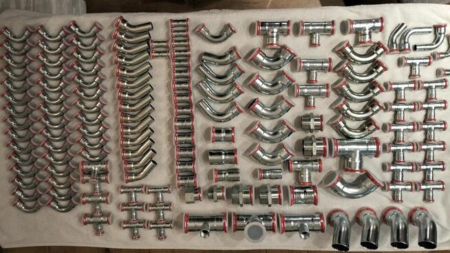 Geberit Mapress C-Stahl redukcje krztaltki trojnikii