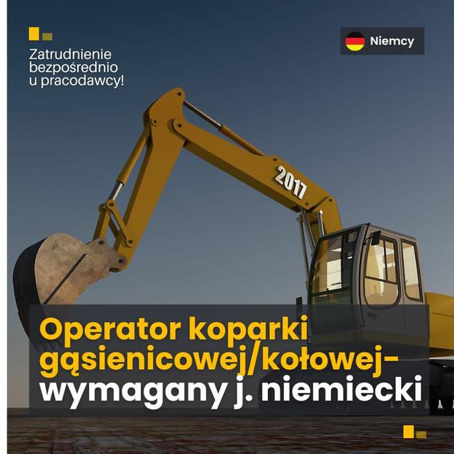 Operator koparki kołowej/gąsienicowej z niemieckim - Bawaria