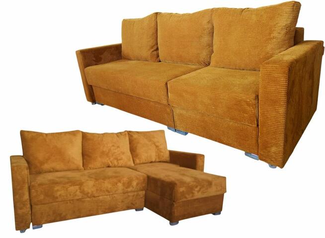 Sofa i Narożnik w jednym - rozkładane pojemnik