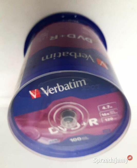 Polecam Płyty KPL 100szt Nowe Verbatim DVD+R x16 4,7GB