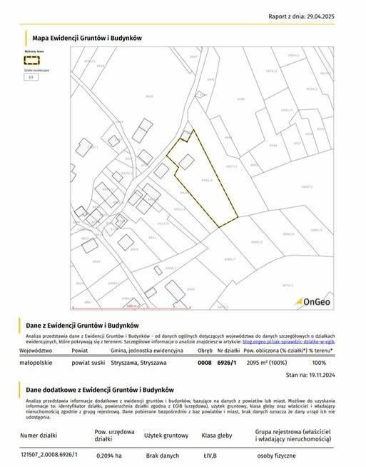Działka w drodze na Leskowiec/Targoszow