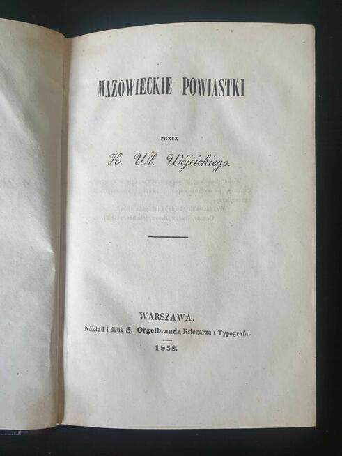 Mazowieckie powiastki, Wójcicki, 1858