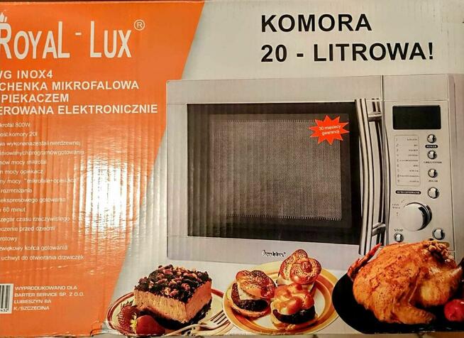 Kuchenka mikrofalowa Royal-Lux Inox 4 z grillem