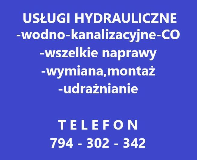Hydraulik  - usuwanie awarii - naprawy-instalacje - 24/7