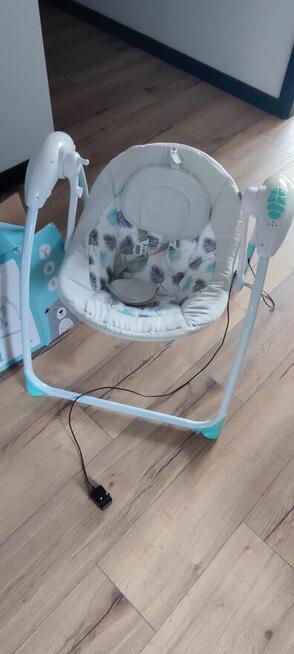 Leżaczek bujaczek automatyczny z muzyką turkusowy Ricokids 7