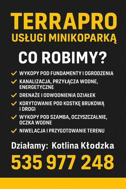 Usługi Minikoparką - Koparko-Ładowarką *TerraPro*