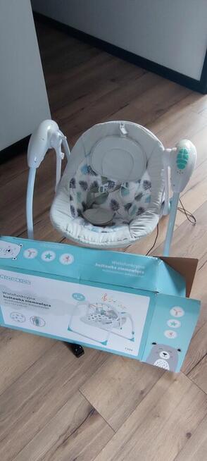 Leżaczek bujaczek automatyczny z muzyką turkusowy Ricokids 7