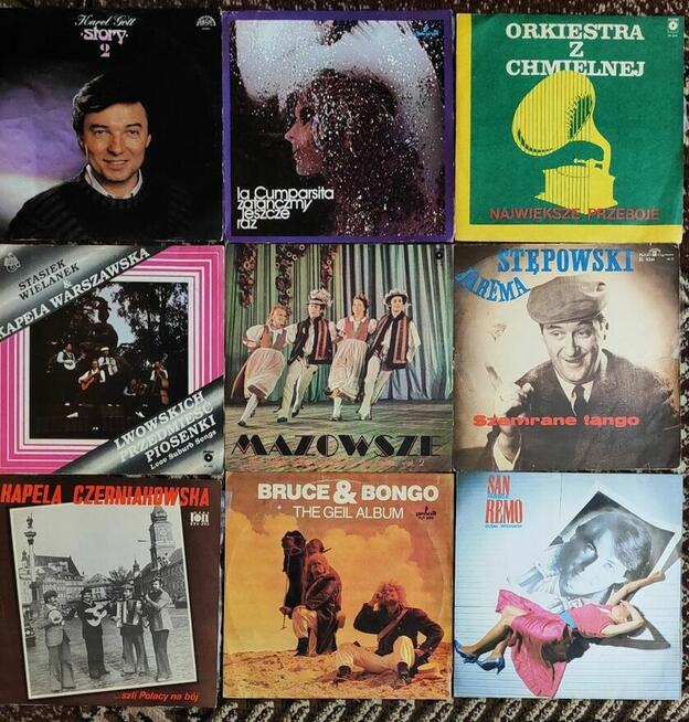 Muzyka na płytach winylowych.