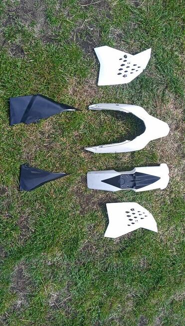 Plastiki białe KTM SX 65 2012-2015/ Yamaha dt 50 SM