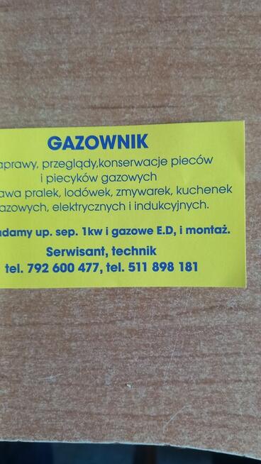 Gazownik naprawy konserwacje przeglądy pieców i piecyków .
