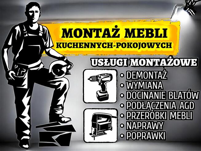 Skręcanie→Montaż Mebli Kuchennych→IKEA/CASTORAMA/LEROY/OBI…