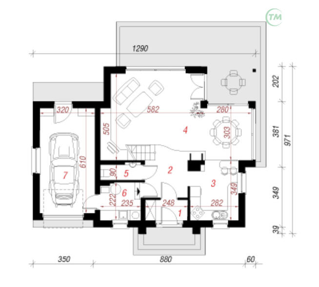 Dwa domy jednorodzinne z garażem w budowie.