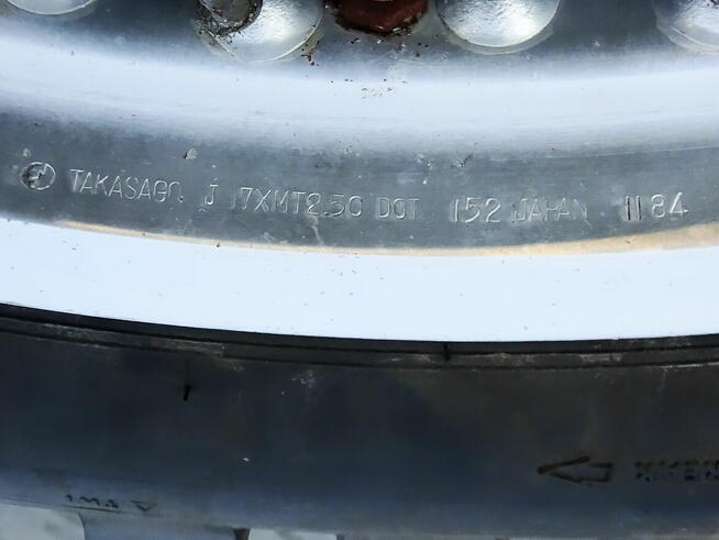 Koło felga Takasago 17xMT2.50 DOT 152 JAPAN 11 84