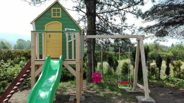 Domki z drewna dla dzieci, architektura ogrodowa.