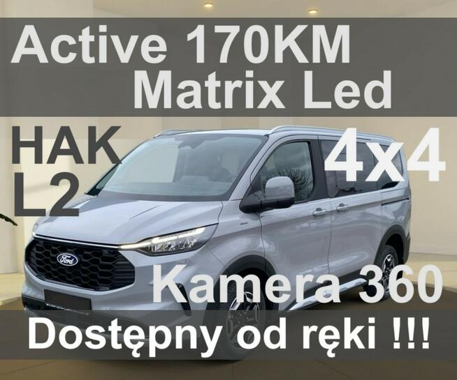 Ford Tourneo Custom L2 Active 170KM Matrix Led Hak Kamera 360 Dostępny od ręki !
