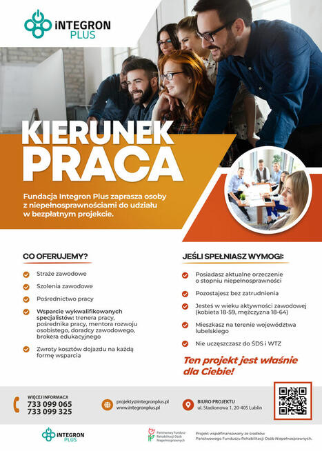 KIERUNEK PRACA! - projekt dla osób z niepełnosprawnościami