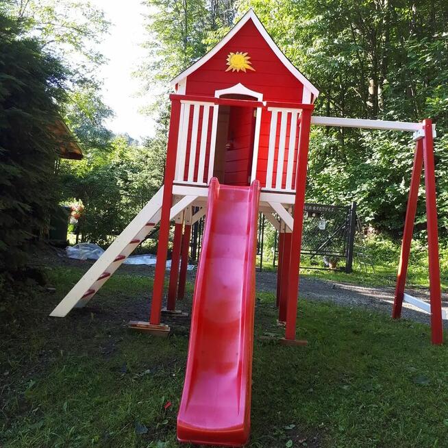 Domki z drewna dla dzieci, architektura ogrodowa.