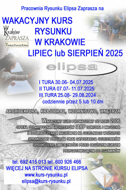 Wakacyjny kurs rysunku Elipsa 2025