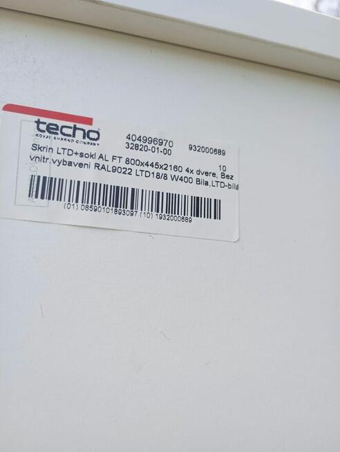 Szafa biała biurowa aktowa biała TECHO 6 OH 80x44,5x216