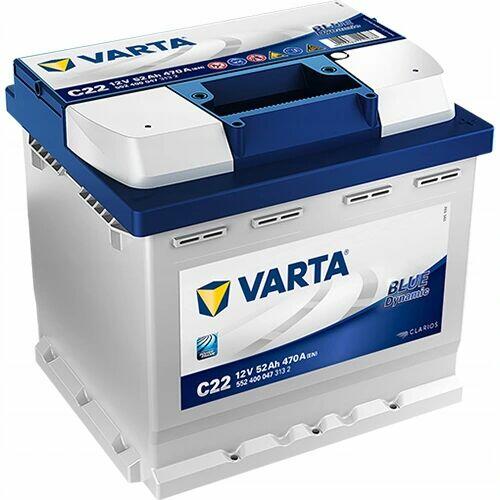 Akumulator Varta Blue Dynamic C22 12V 52Ah 470A P+