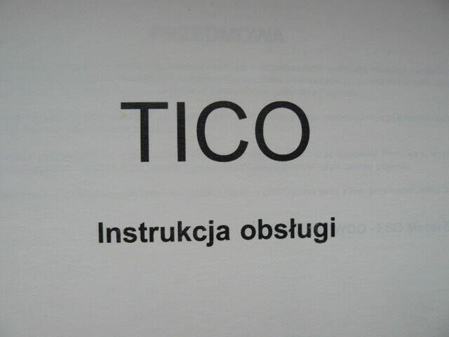 Daewoo Tico instrukcja obslugi