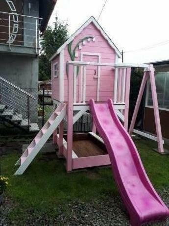 Domki z drewna dla dzieci, architektura ogrodowa.