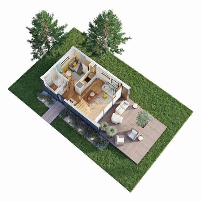 Nowy dom Besta z antresolą - 49 m2 pow. użytkowej - 3 pokoje