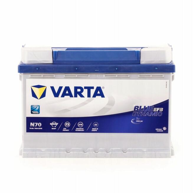 AKUMULATOR VARTA BLUE DYNAMIC EFB 70AH 760A N70 START-STOP V