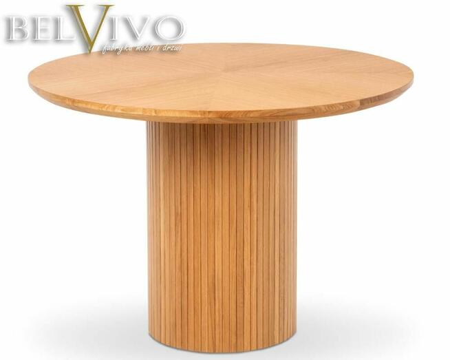 Okrągły stół dębowy