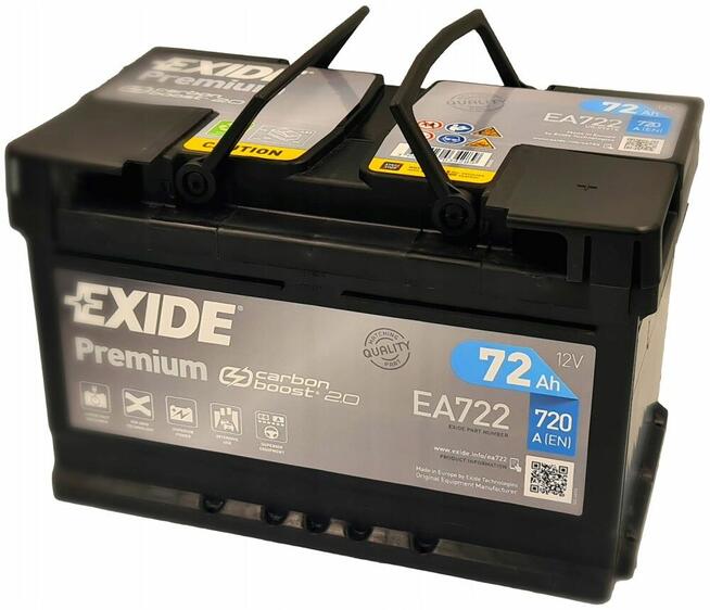 Akumulator EXIDE Premium 72Ah 720A Zamiennik CA722