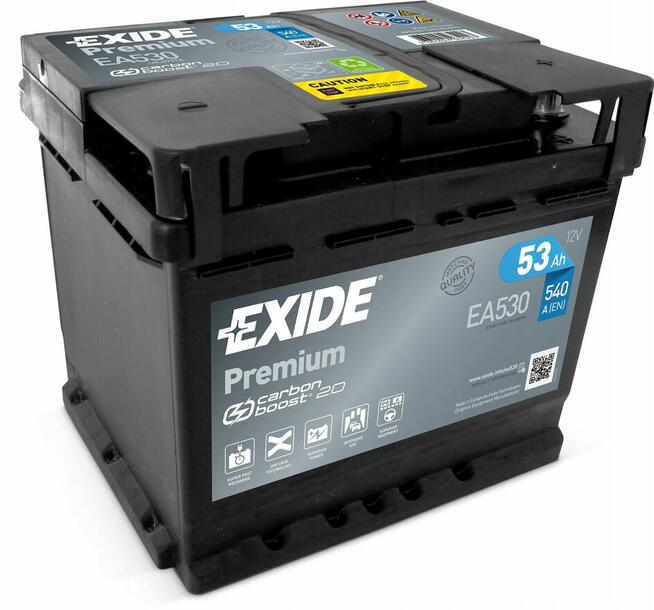 Akumulator EXIDE EA530 12V 53Ah 540A P+ ODPO CENTRA CA530