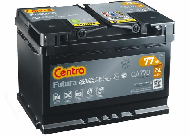 Akumulator samochodowy CENTRA FUTURA 12V 77Ah 760A P+ CA770