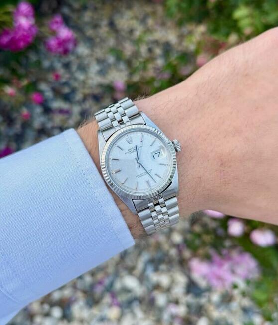 Datejust 1601 Stal nierdzewna Biały len