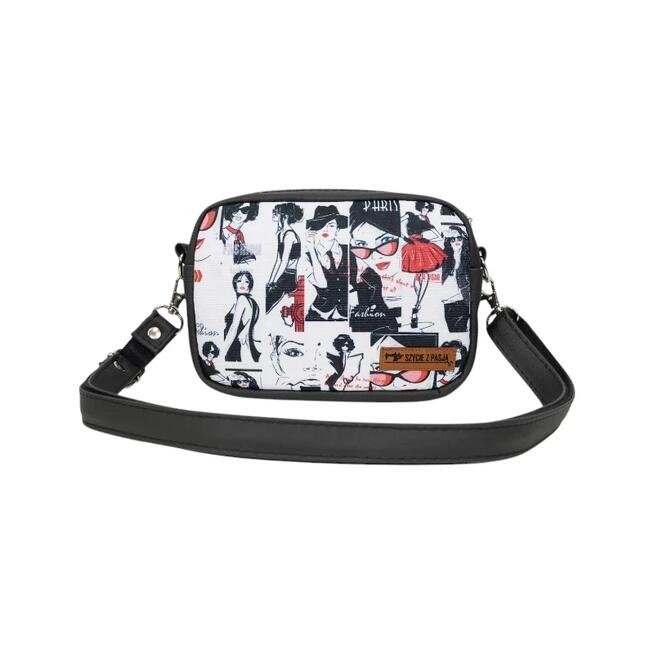 Mini Torebka Box z Ekoskóry z Motywem Fashion Ilustracji w Stylu Komiksowym