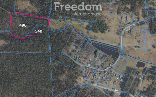 Duża działka leśna we wsi Bobrowa