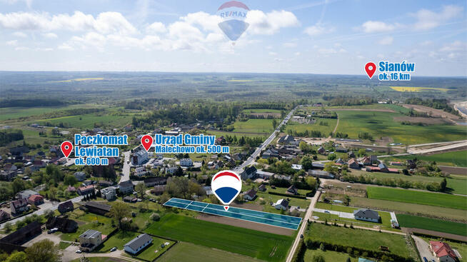 Działka 2450 m² | Media | Malechowo