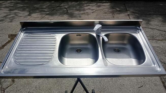 Zlewozmywak dwukomorowy z ociekaczem wpuszczany DOMINOX 120