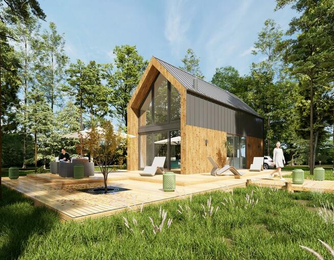 Nowy dom Besta z antresolą - 49 m2 pow. użytkowej - 3 pokoje