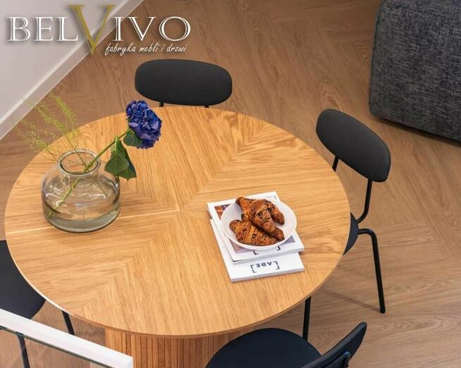 Okrągły stół dębowy