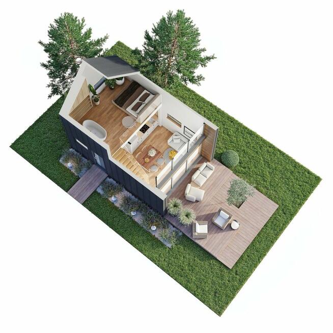 Nowy dom Besta z antresolą - 49 m2 pow. użytkowej - 3 pokoje