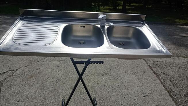 Zlewozmywak dwukomorowy z ociekaczem wpuszczany DOMINOX 120