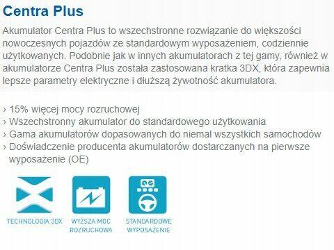 Akumulator Centra Plus 12V 74Ah 680A CB740