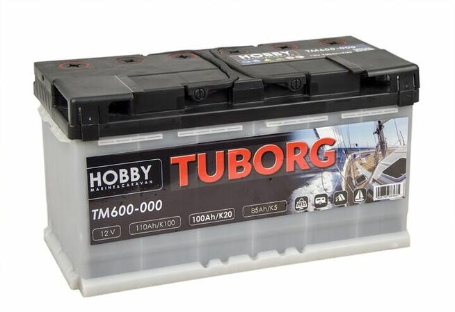 Akumulator TUBORG HOBBY 12V 100Ah do łodzi, kempingu